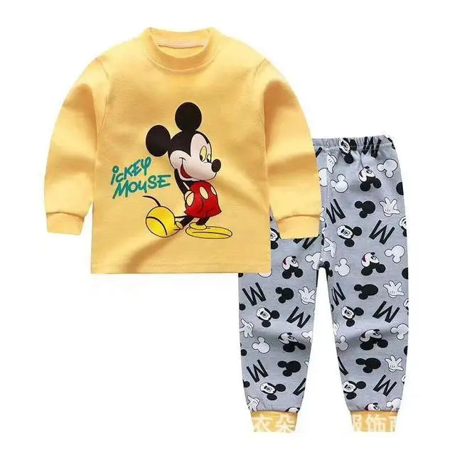 0-4 Year Children's Clothes Set Autumn Winter New Cartoon Home Wear