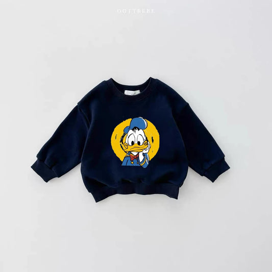 Trendy Clothes 0-6Year Child Cute Sweatshirts Donald Duck Minnie Long-sleeved Tops 2025