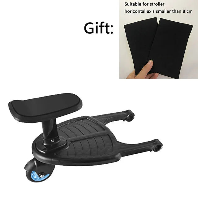 Fashion Children Stroller Pedal Adapter Second Child Auxiliary Trailer Twins Scooter Hitchhiker Kids Standing Plate with Seat