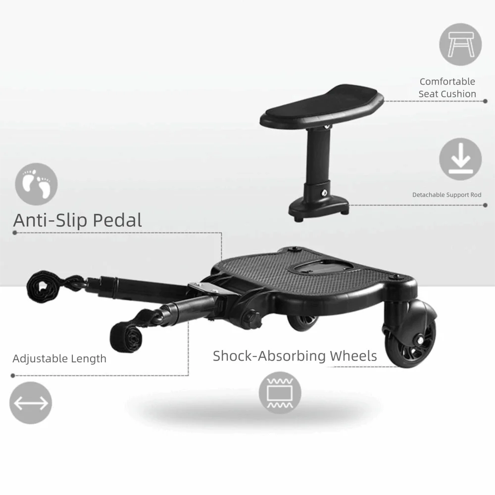 2 in 1 Sit and Stand Stroller Pedal Adapter